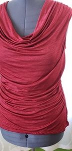 🌹Defining Red Draped Shirt